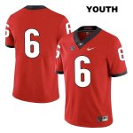 Youth Georgia Bulldogs NCAA #6 Kenny McIntosh Nike Stitched Red Legend Authentic No Name College Football Jersey PRB8454ZJ